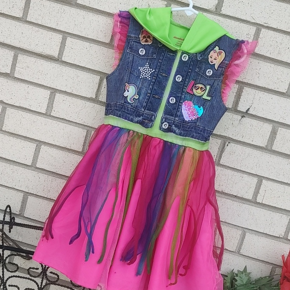 Nickelodeon Neon Tulle Hooded Dress - Picture 6 of 11